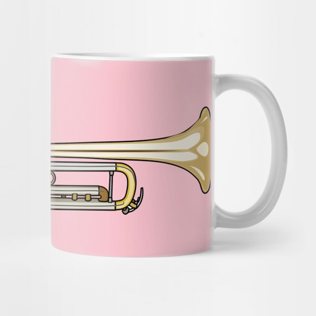 Trumpet cartoon illustration by Miss Cartoon